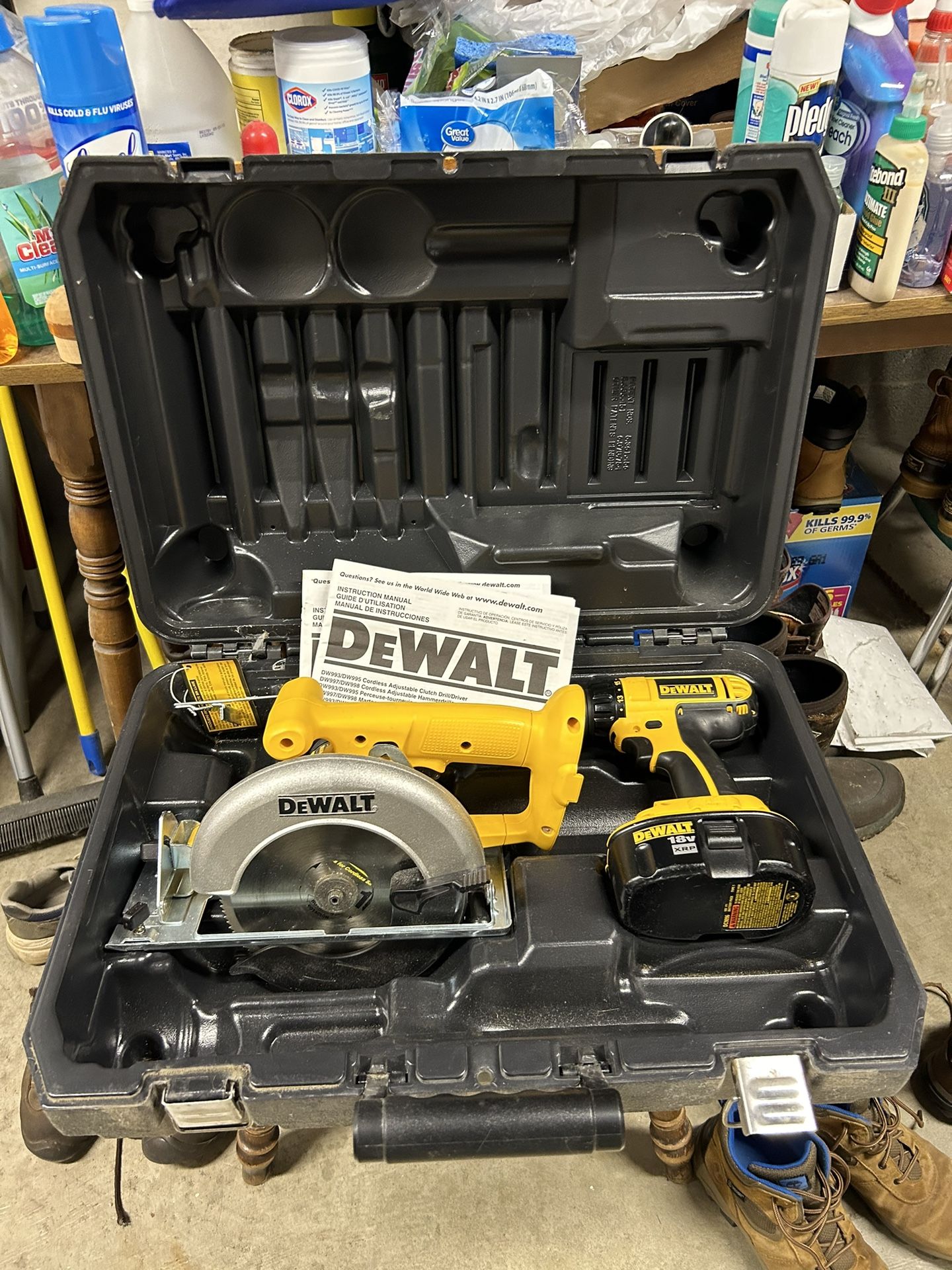DeWalt Saw, Drill, Light Combo