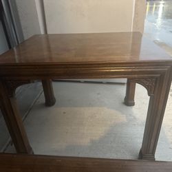 Set Of 2 Solid Wood End Tables 