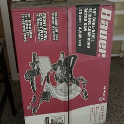Brand New Bauer 10” Dual Bevel Sliding Miter Saw – Never Opened