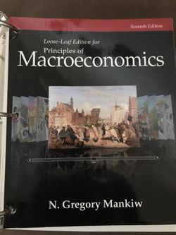 Principles of macroeconomics textbook by mankiw 7th edition