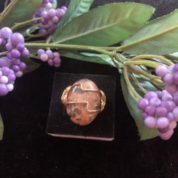 Jasper & 14K Wire Ring 