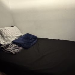 twin size bed with bed frame