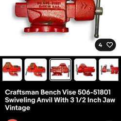 VintageCraftsman Bench Vise 