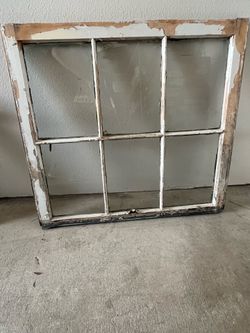 Antique old window frame