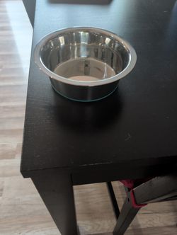 8" Stainless Steel Silicone Bottom Pet Food/Water Bowl