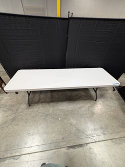 LIFETIME 95" Long Rectangular Folding Table Durable White Plastic