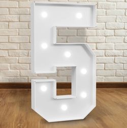 6 and 5 Marquee Number Kit