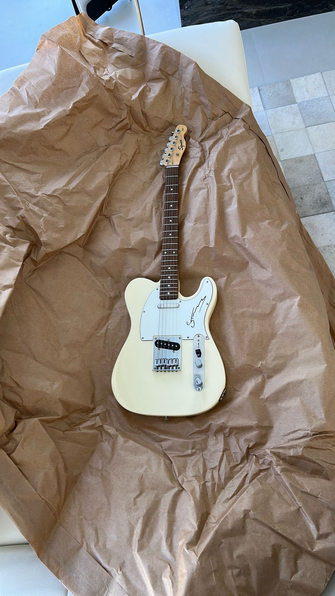 Signed By Sting Squier Fender Guitar Electric