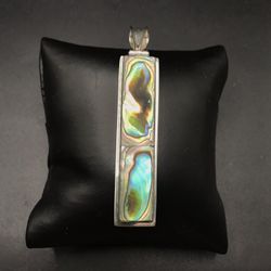 925 Sterling Silver Mexico Abalone Pendant 