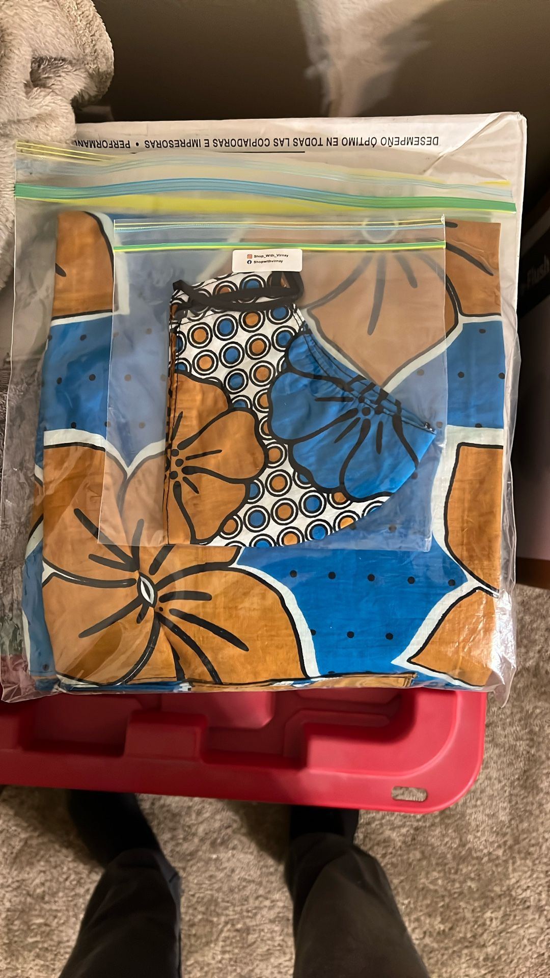 Face masks with matching head wraps