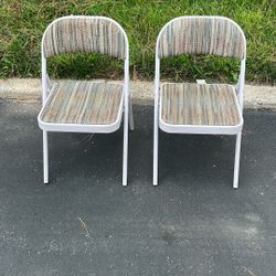 $25 METAL FOLDING CHAIRS WITH PADDING