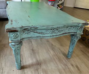 Blue farmhouse/vintage coffee table
