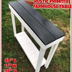 Reclaimed Wood Farmhouse Rustic Primitive Table Console Table Potting Table Entryway Table Sofa Table