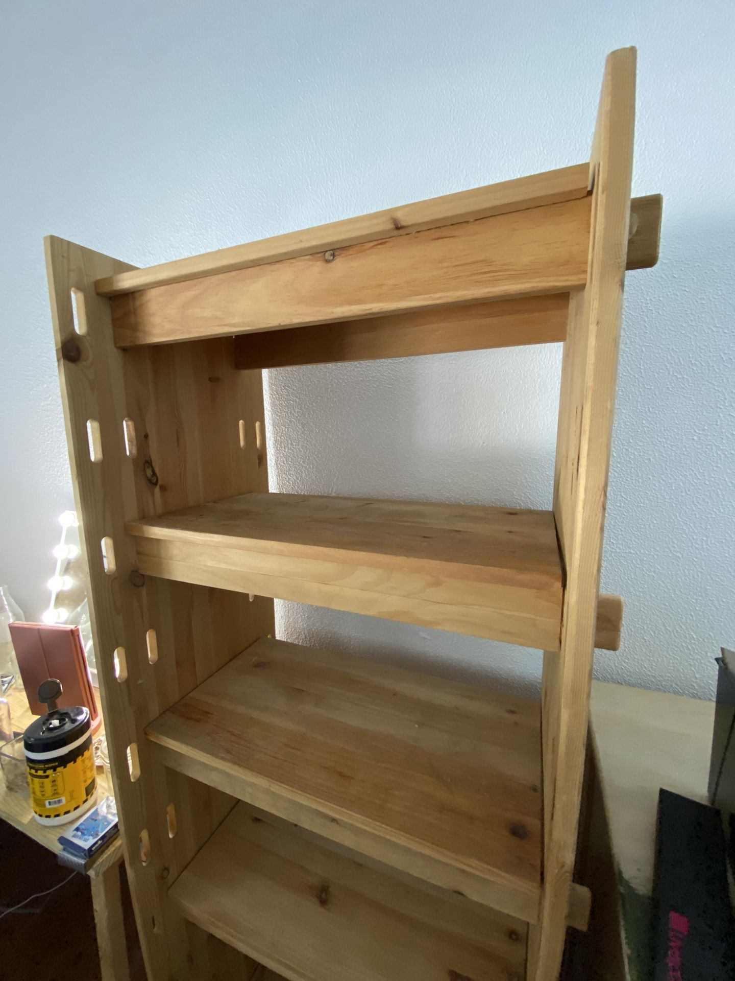 Wood Shelf - 5 Shelves Adjustable Height