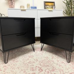 Modern Black Night Stand / End Table