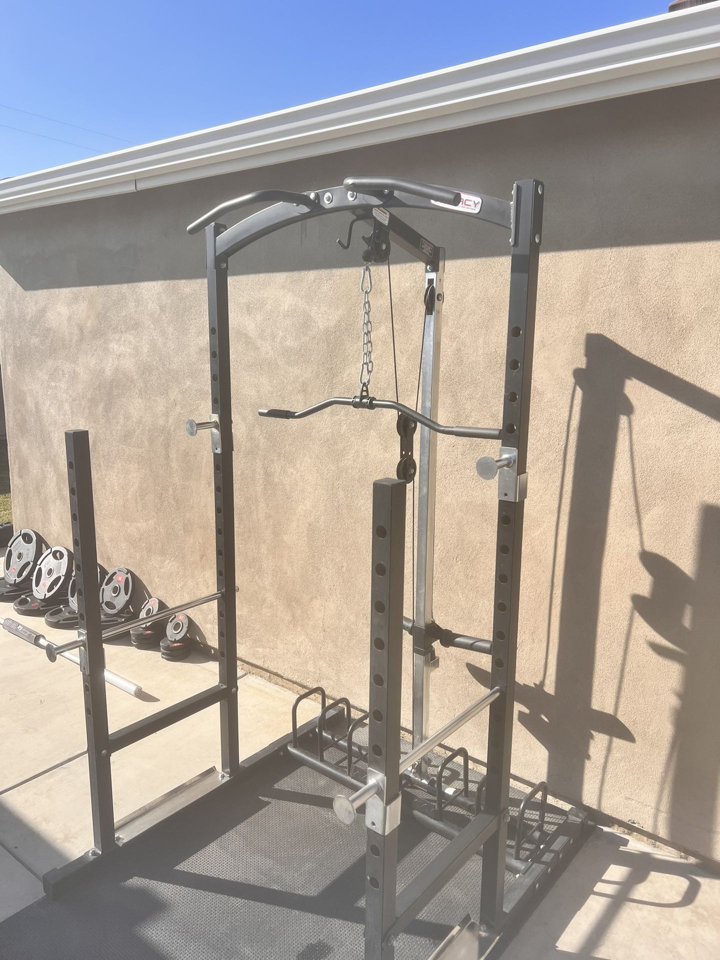 Weight Cage With Cable Pulley