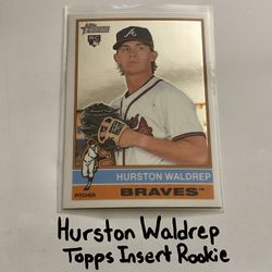 Hurston Waldrep Atlanta Braves Pitcher Topps Short Print Insert Rookie Card. 