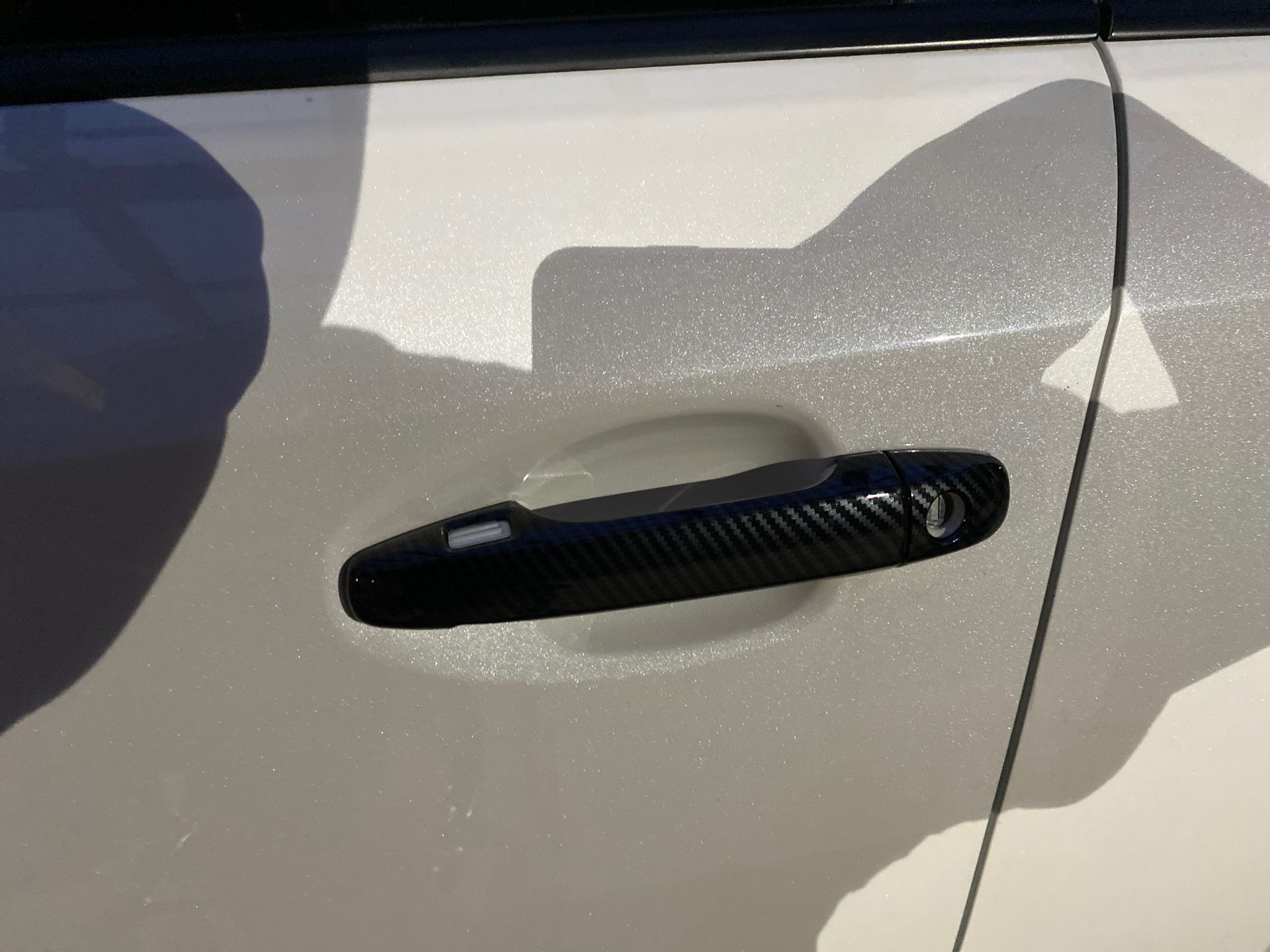 Door handle trim carbon fiber