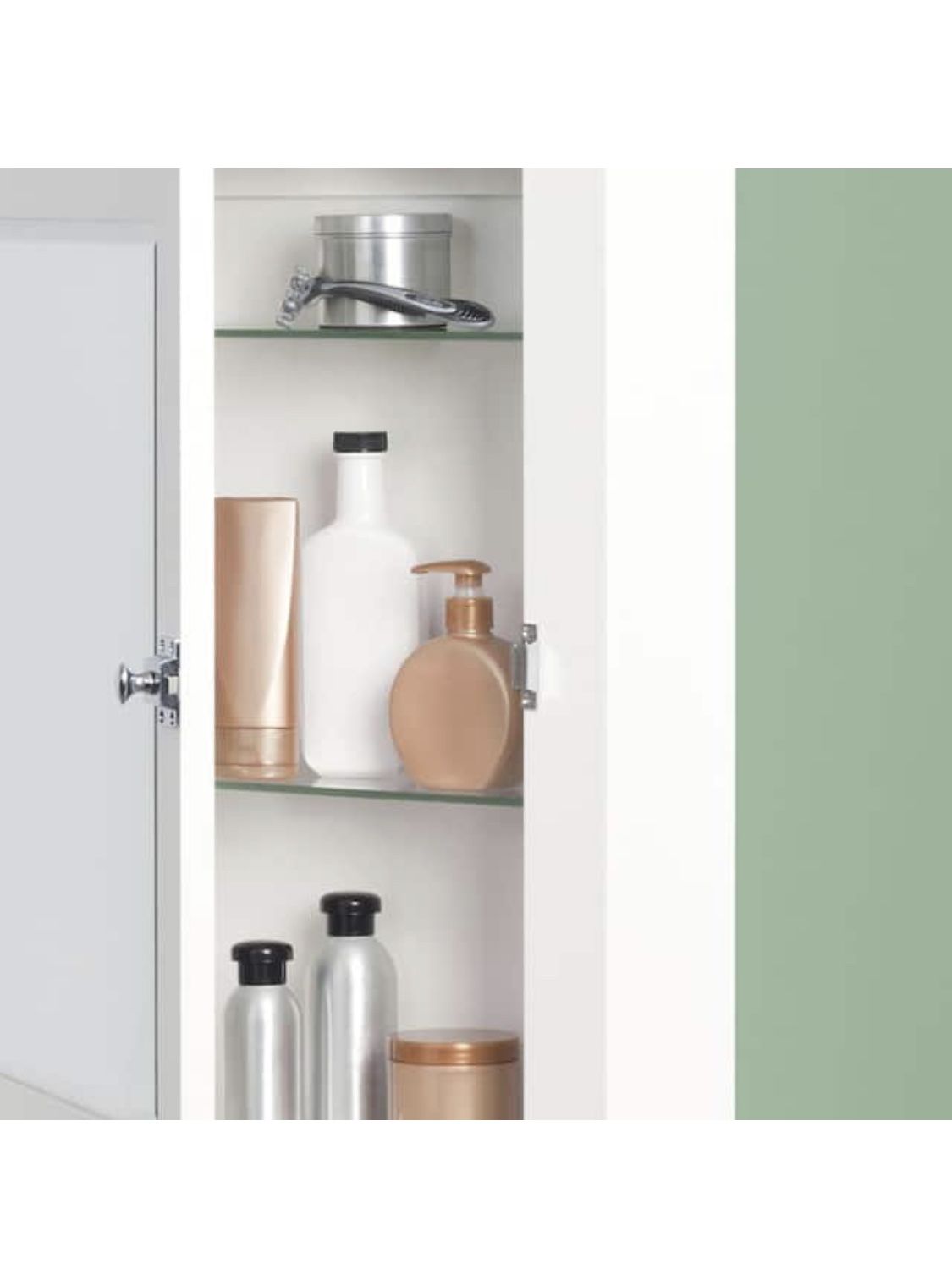 Early American 22-1/4 in. W x 27 in. H x 5-7/8 in. D Framed Surface-Mount Bathroom Medicine Cabinet in White Early American 22-1/4 in. W x 27 in. H x 5-7/8 in. D Framed Surface-Mount Bathroom Medicine Cabinet in White