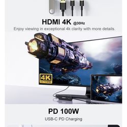 TYPE - C  to HDTV 8 in 1