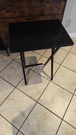 Black Folding TV Tray Table