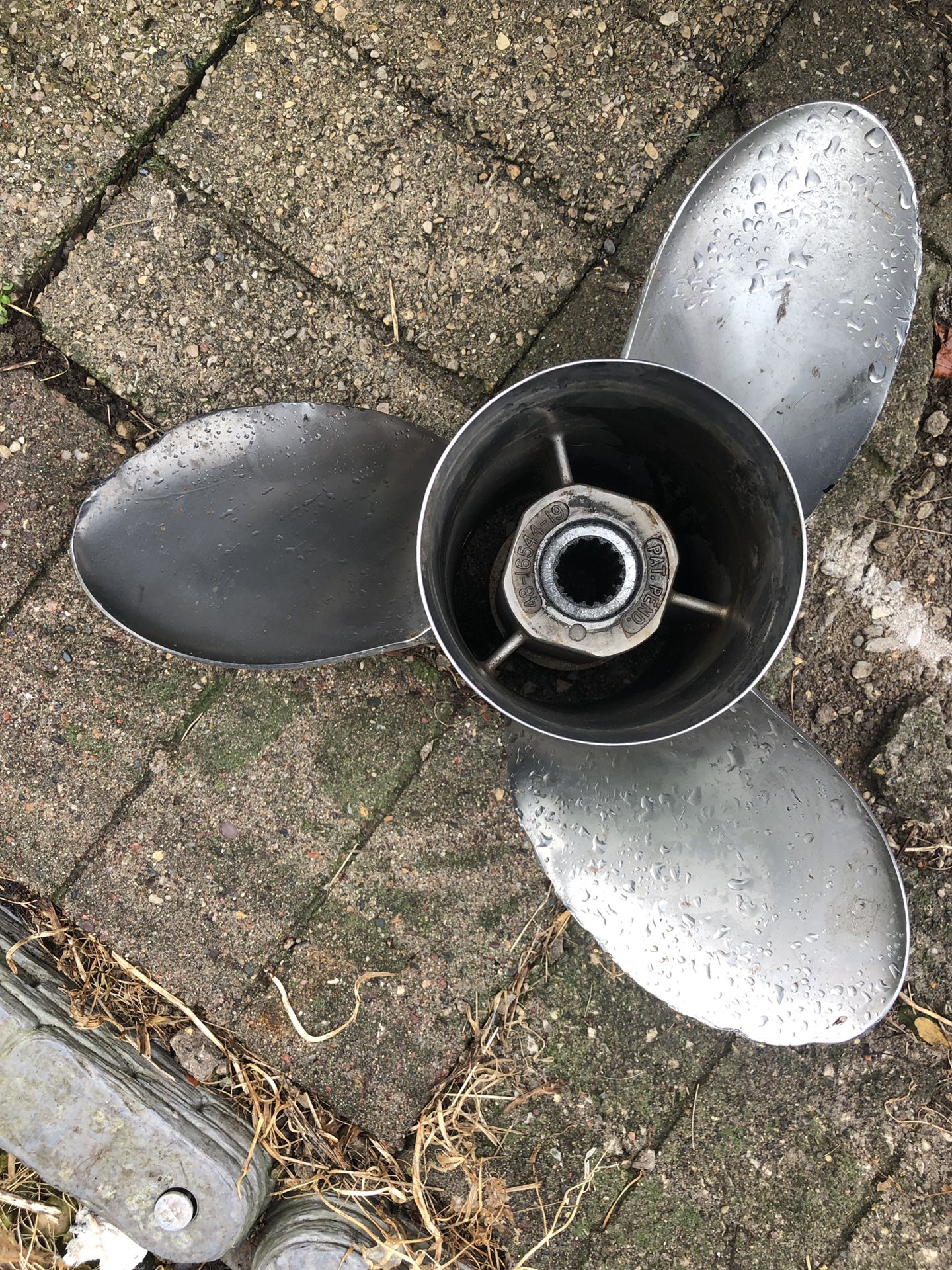 Mercury Stainless Steel 19 pitch prop, minor dings, $150