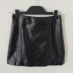 Abercrombie & Fitch Black Faux Leather Skirt