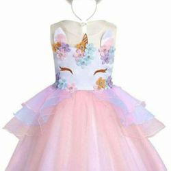 New Unicorn Girls Dress Baby 2t
