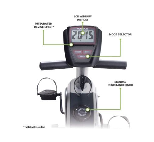 Weslo Pursuit G Recumbent Exercise Bike with Tablet Holder and