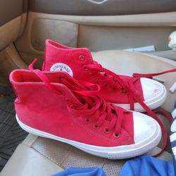  Women's Red Converse 8.5