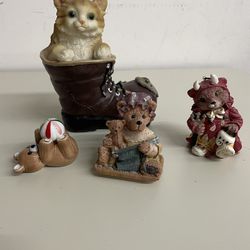 Vintage Bear & Cat Figurines/Statues
