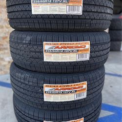 235/60/18 Arroyo nuevas montadas y balanciadas gratis