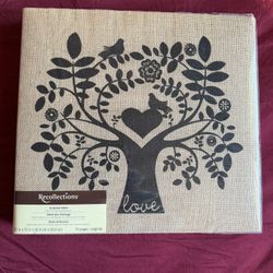 Recollections 12×12 Scrapbook Album – Tree of Life Burlap Cover, Top-Loading Pages