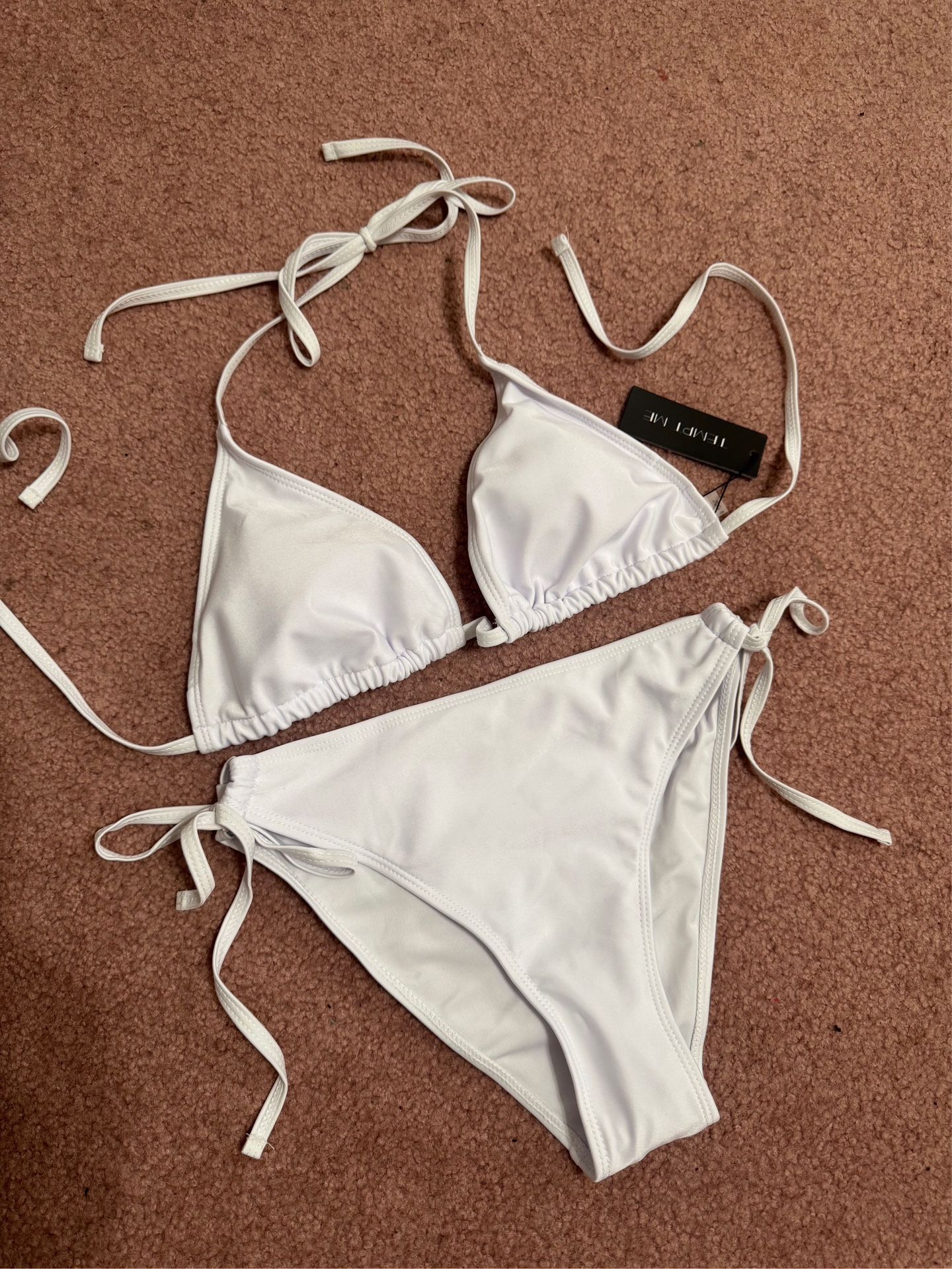 New Small White Bikini Festival Rave Boho Swimsuit Bathing Suit Outfit