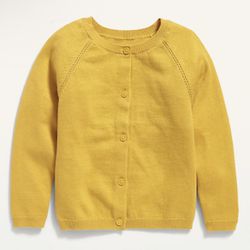 Old Navy | Solid Button-Front Crew-Neck Cardigan, Size 5T Thumbnail