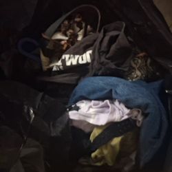 2 Huge Black Bags Of Womens Clothing And Shoes Other Random Items