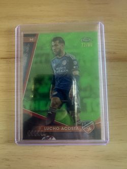 2024 Topps Chrome Lucho Acosta #1 Green Wave Refractor 72/99 MLS FC Cincinnati