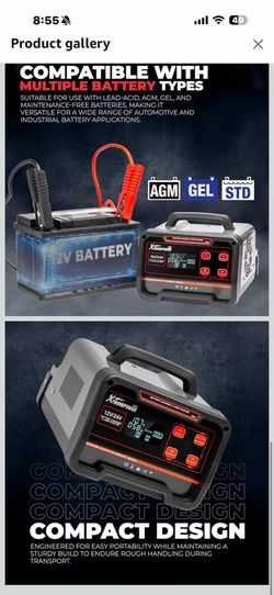 XtremepowerUS 75A Battery Charger 12V/24V Car Motorcycles Battery Charger Booster Mode, 7 Stage Charging, Battery Maintainer Trickle Charger 21 120$