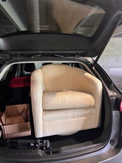 Comfy Cream Swivel Accent Chair PICK UP TODAY $10 OFF