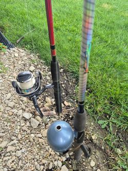 Fishing Rods With Reels, Each  $15