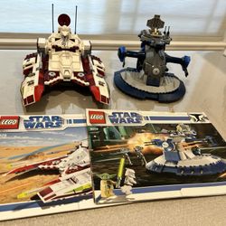 Lego Star Wars Lot Of 2 7679 Republic Fighter Tank 8018 Armored Assault Tank 