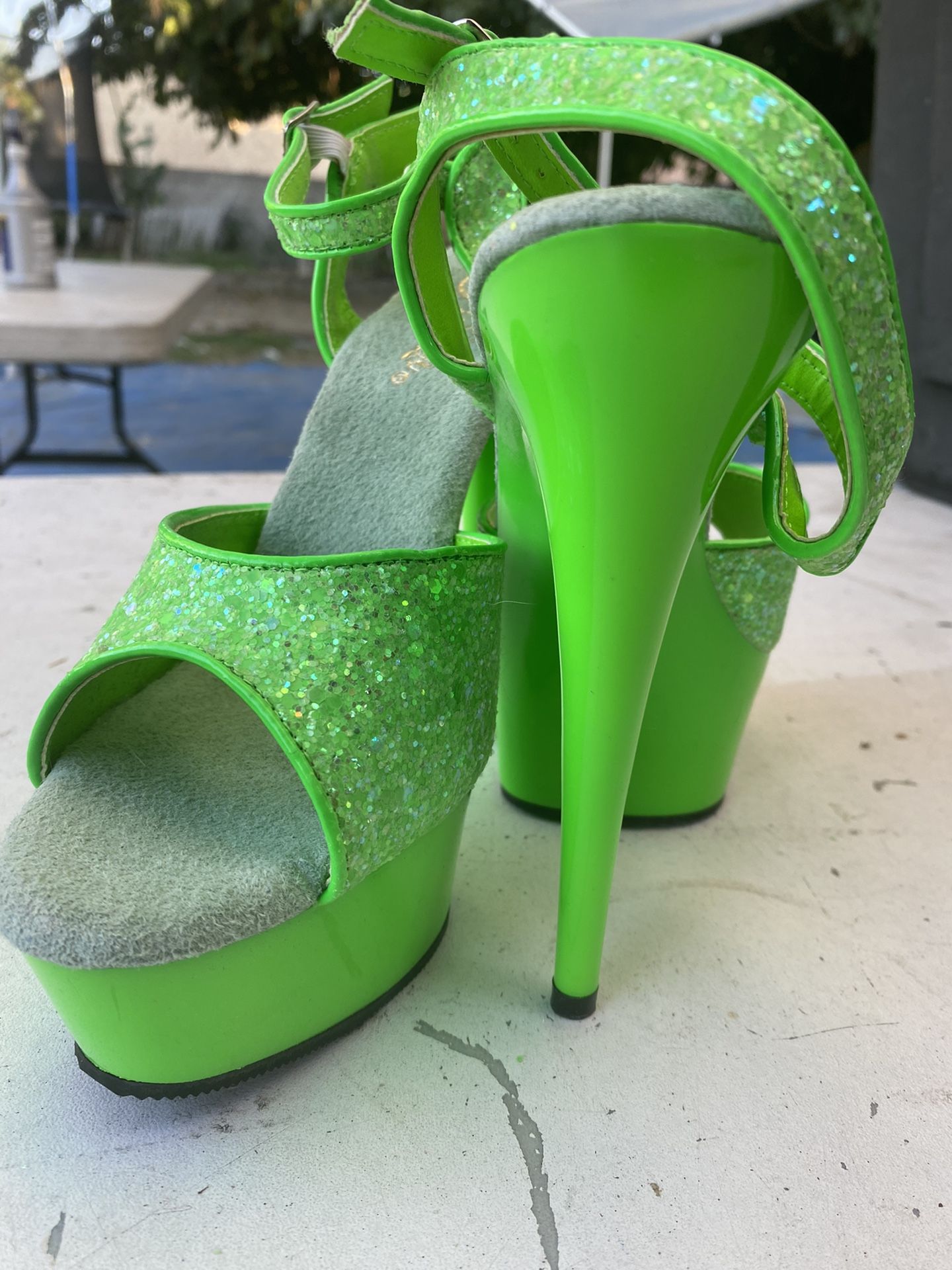 Size 7 Neon Green Pleaser Heels for Sale in El Monte, CA OfferUp