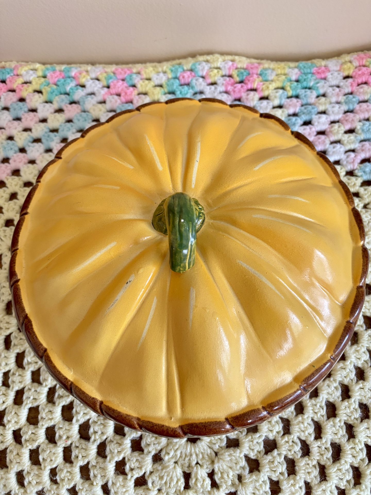 Portugal Ceramic Pumpkin Dish with Lid β 11β Fall Bowl