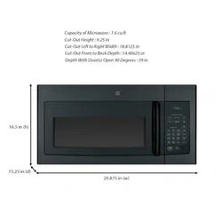 1.6 cu. ft. Over-the-Range Microwave in Black