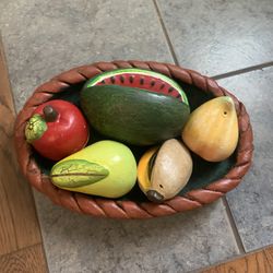 wooden fruit table centerpiece