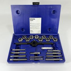 IRWIN Hanson 24614 - 24 Piece Tap & Die Set Fractional HEX (Missing 1 pc)