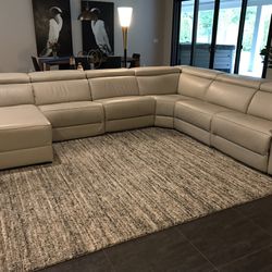 6 Piece Leather Sectional Sofa