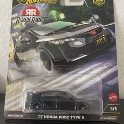 Hot Wheels Car Culture Ronin Run II '07 Honda Civic Type R BLACK CHASE 0/5