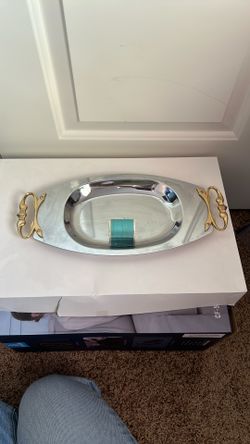 Vintage Chrome Serving Tray