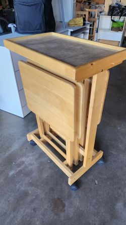 TV Trays w/Storage stand/bar top.